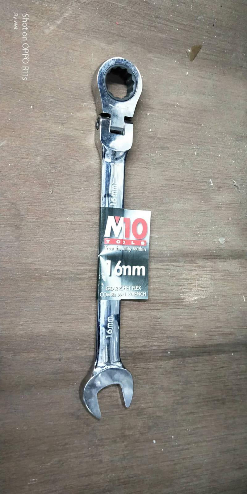 M10 Gear Ratchet Flexible Combination Wrench | Model : 005-057 | Size : 8mm - 26mm Ratchet Flexible Combination Wrench M10 