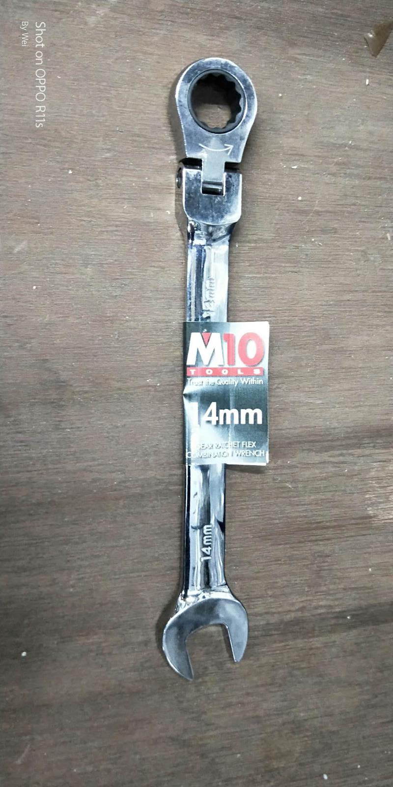 M10 Gear Ratchet Flexible Combination Wrench | Model : 005-057 | Size : 8mm - 26mm Ratchet Flexible Combination Wrench M10 