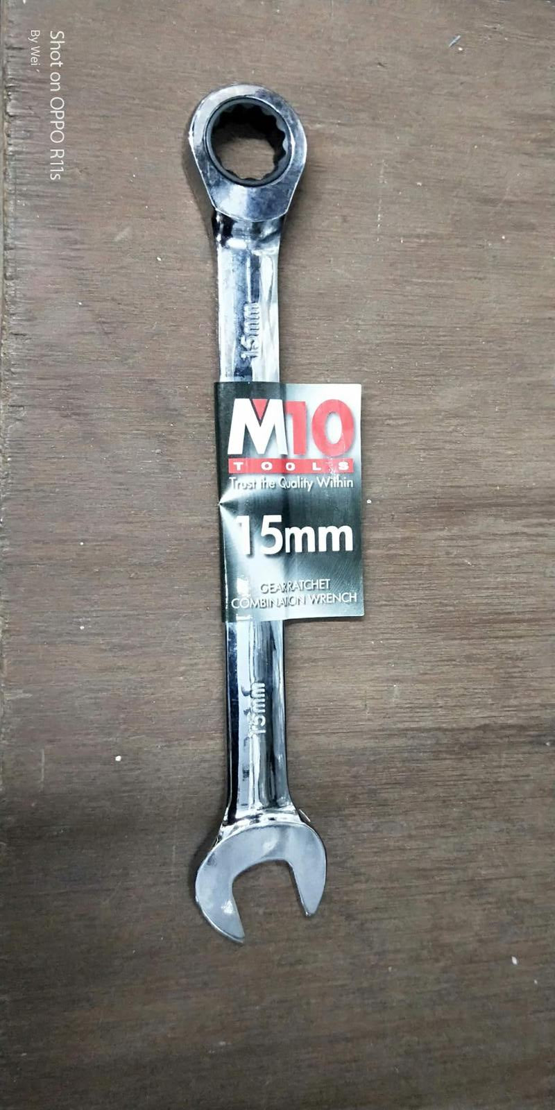 M10 Gear Ratchet Long Combination Wrench | Model : 005-053 | Size : 6mm - 32mm Ratchet Combination Wrench M10 