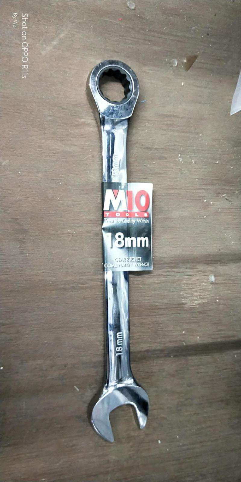 M10 Gear Ratchet Long Combination Wrench | Model : 005-053 | Size : 6mm - 32mm Ratchet Combination Wrench M10 