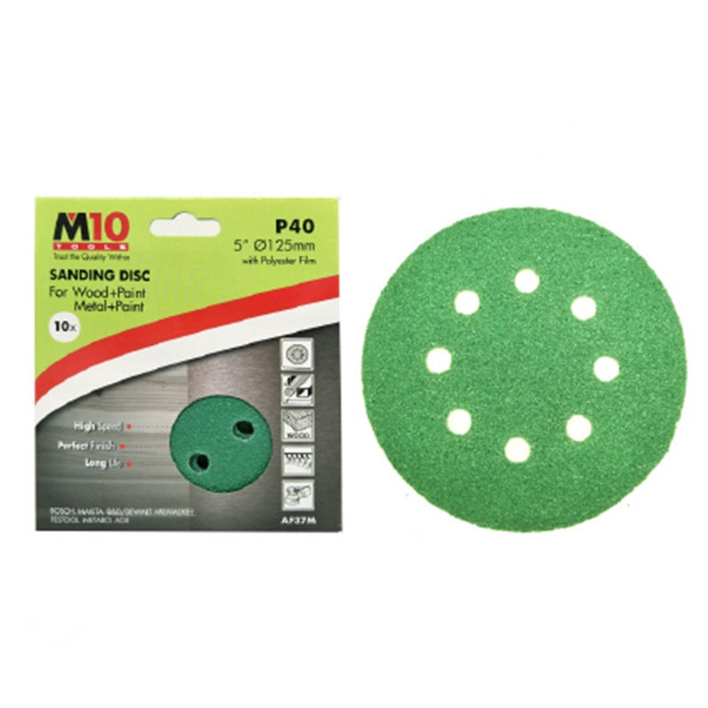 M10 Heavy Duty 8 Holes Velcro Sanding Disc 5" 10ppp | Model : M10-019-099-0540 8 Holes Velcro Sanding Disc M10 