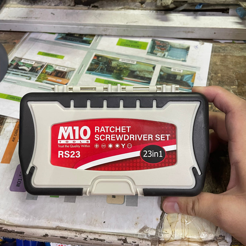 M10 Ratchet Screwdriver Set (23 in 1) | Model : 007-225-023 (RS23) Aikchinhin 