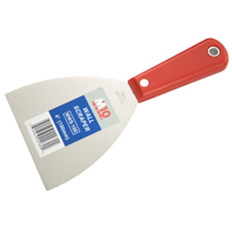 M10 Stainless Steel Flex Scraper Red Handle | Model : M10-010-073-025 Flex Scraper M10 