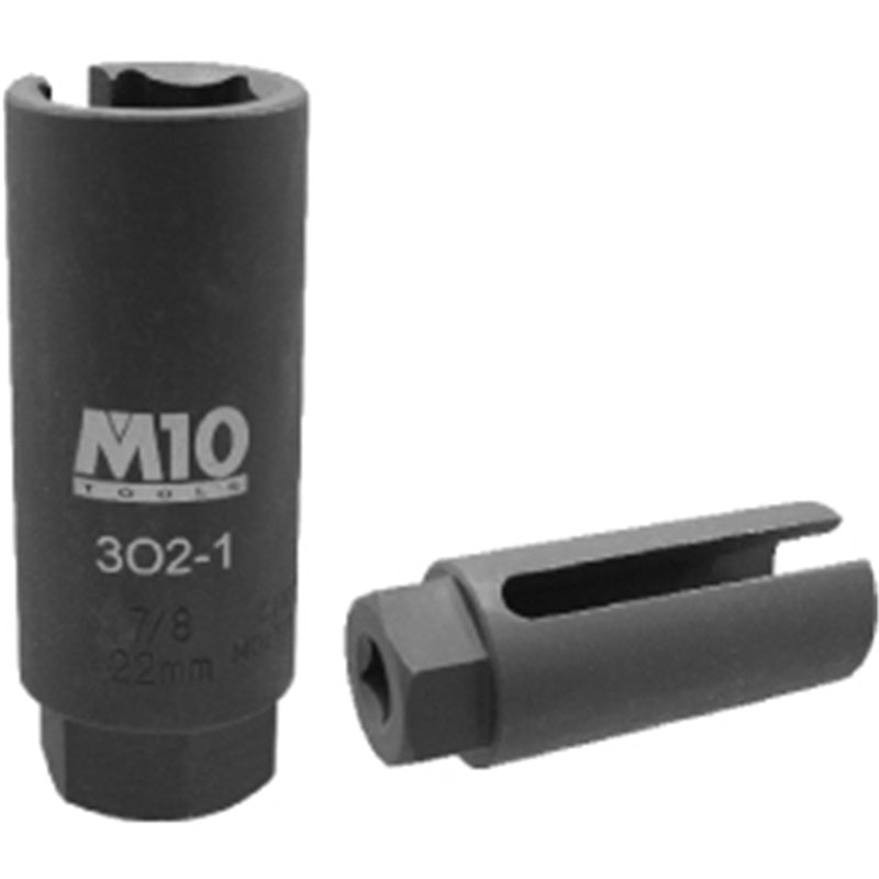 M10 Straight Oxygen Senor Socket 3/8" Dr. 22mm - 3o2-1 | Model : M10-004-505-01 Straight Oxygen Senor Socket M10 