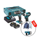 Makita 18V Cordless Combo Set (Dtd157+Dhp487) | Model : M-DLX2414JX3 Cordless Combo Kit MAKITA 