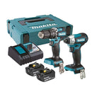 Makita 18V Cordless Combo Set (Dtd157+Dhp487) | Model : M-DLX2414JX3 Cordless Combo Kit MAKITA 