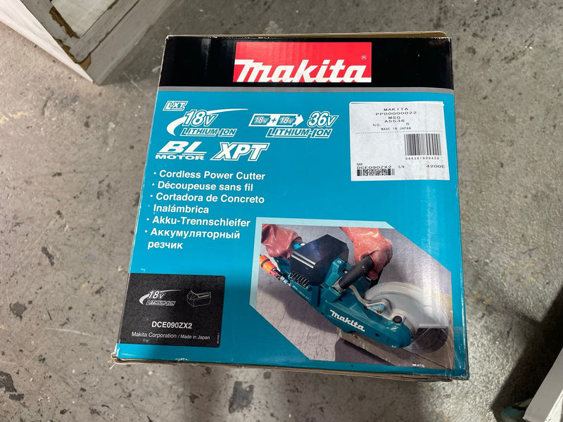 MAKITA DC 230MM POWER CUTTER DCE090ZX2 (18VX2,BARE UNIT,BL) | Model: M-DCE090ZX2 Aikchinhin 