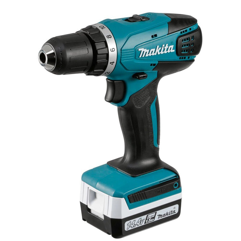 Makita DF347DWE 14.4V 10mm Coreless Driver Drill Come With 1 x Chargers & 2 1.5 Ah Batteries | Model : M-DF347DWE Cordless Drill Driver MAKITA 