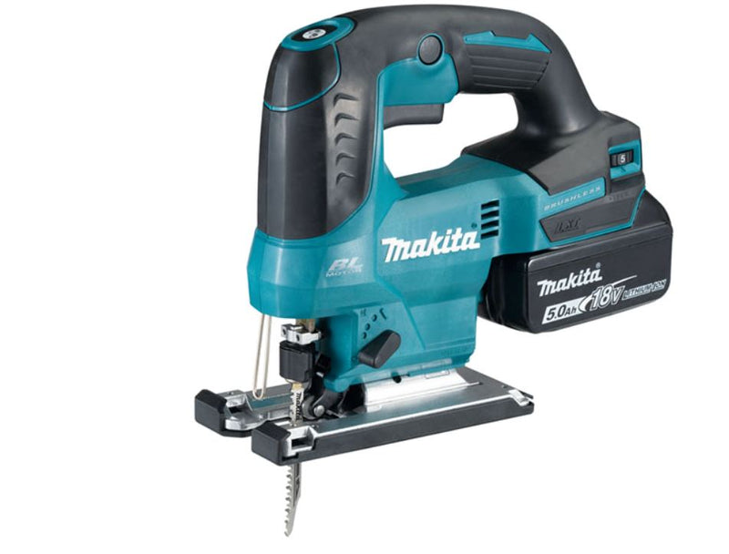 MAKITA DJV184 18V Cordless Jig Saw With (Rapid Charger (DC18RC) + 2X18V – 5.0Ah Batteries (BL1850B) + Makpac | Model: M-DJV184RTJ Cordless Jig Saw MAKITA 