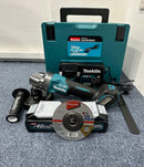 Makita GA029GM201(RM2J) 40V Cordless Brushless Angle Grinder + Fast Charger (DC40RA), 4.0Ah Battery (BL4040)) With Paddle Dead Man Switch | Model: M-GA029GM201 Cordless Angle Grinder MAKITA 