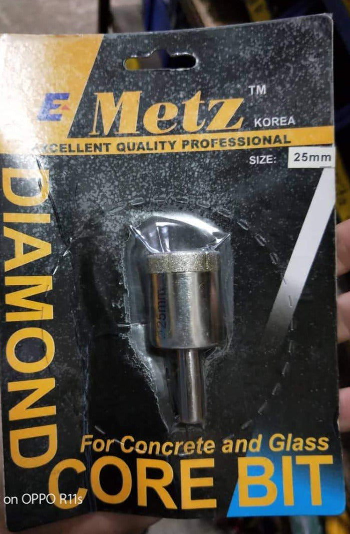 Metz Diamond Core Bit 25Mm For Concrete And Glass | Model : DCB-M25 Metz 