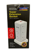 Morris Ms104 10-Way Tower Extn Socket + 4 Usb Port With Safety Mark | Model : ESK-MS104 Extension Socket Morris 