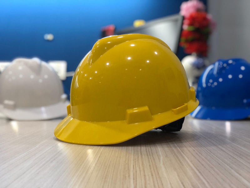 MSA Ratchet Safety Helmet | Colours : White, Yellow, Blue - Aikchinhin