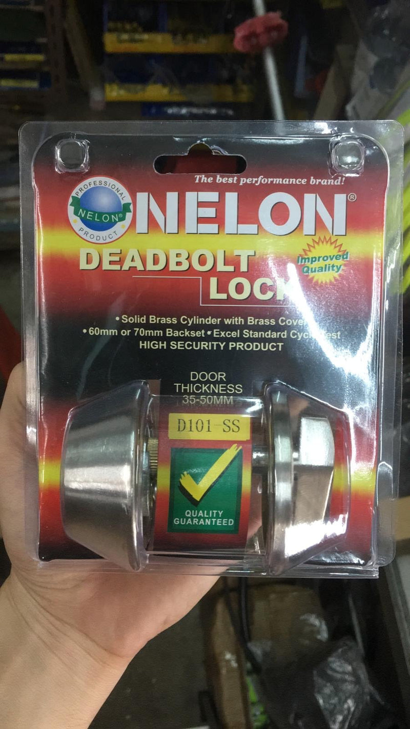Nelon Deadbolt Lock | Model : LK-NL-D101SS (D101-SS) Deadbolt Lock Nelon 