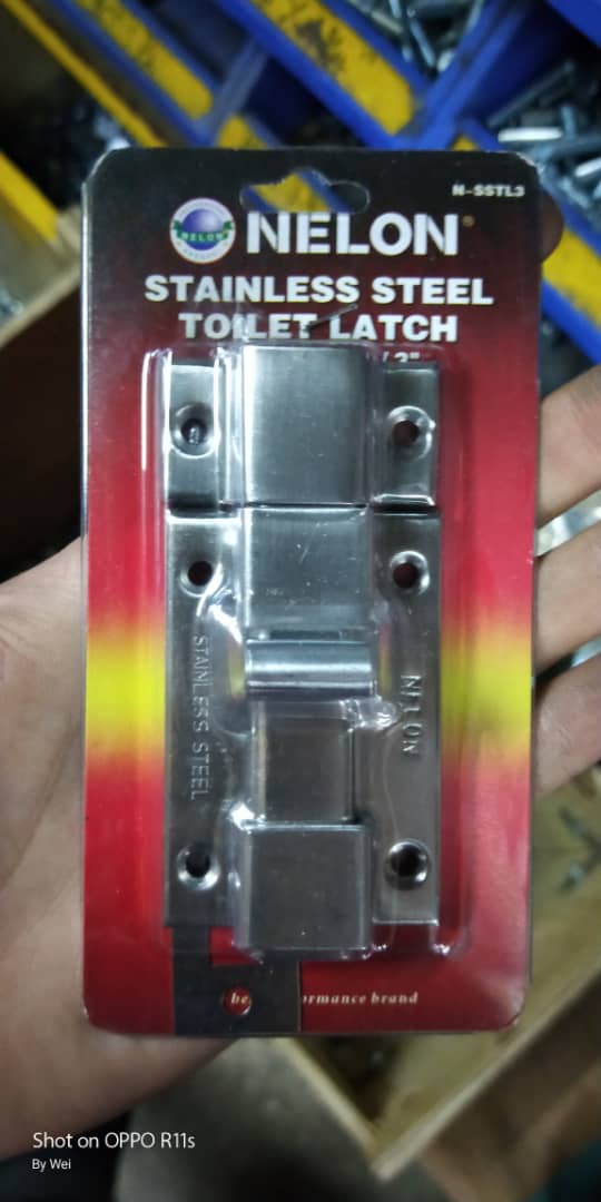 Nelon SS Toilet Latch 3" | Model : LATCH-SSTL3 Latch Nelon 