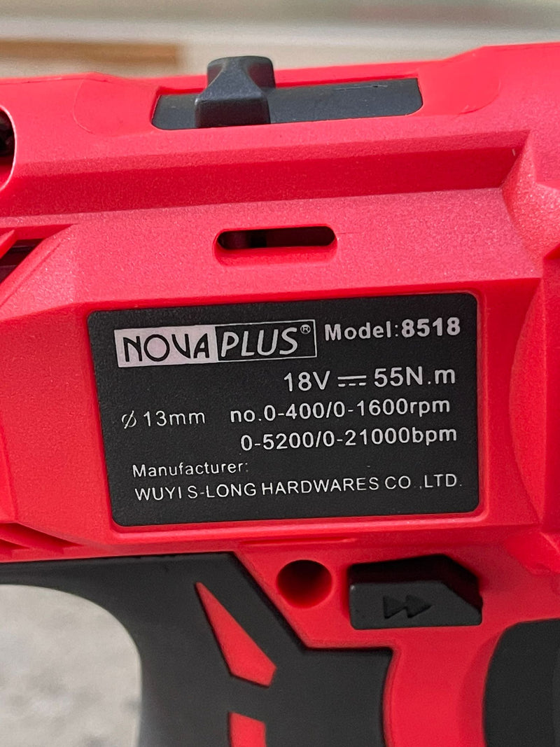 Nova Plus 18V Hammer Drill Np8518 1/2"