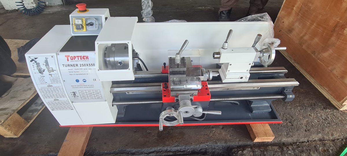 Toptech 230V Mini Lathe 50HZ 1PH Model TURNER 250F