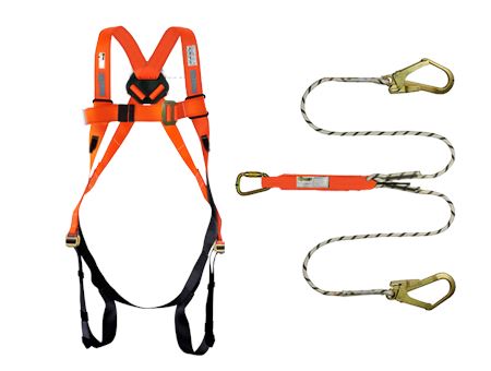 Orex Full Body Safety Harness and Dual Rope Type Lanyard with Energy Absorber | Model : SB3-OREX-R Full Body Harness Orex 