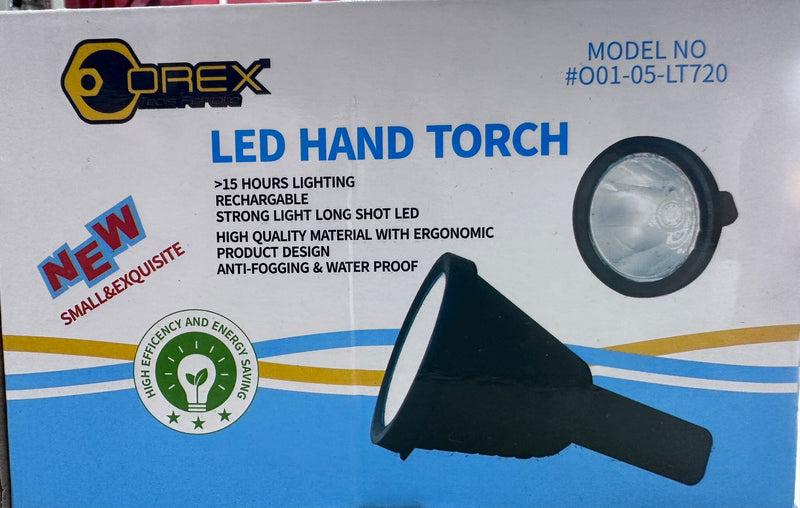 Orex Rechargeable LED Hand Torch (Osram White 20W) | Model : LED-LT720 Torch Light Orex 