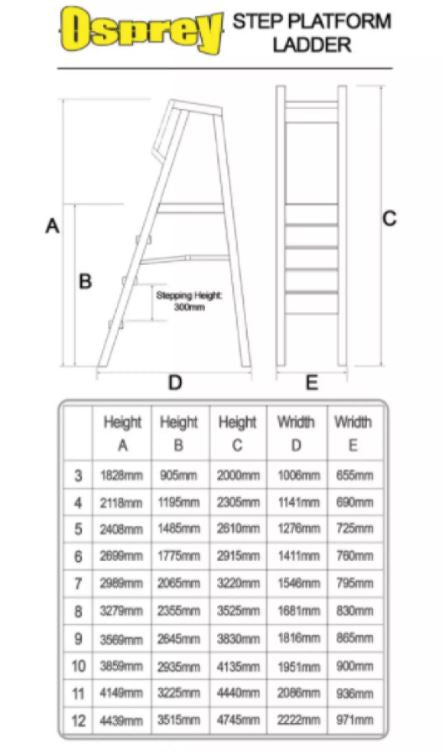 Osprey Aluminum Platform Ladder | Model : L-XG152EA Aluminium Platfrom Ladder Osprey 