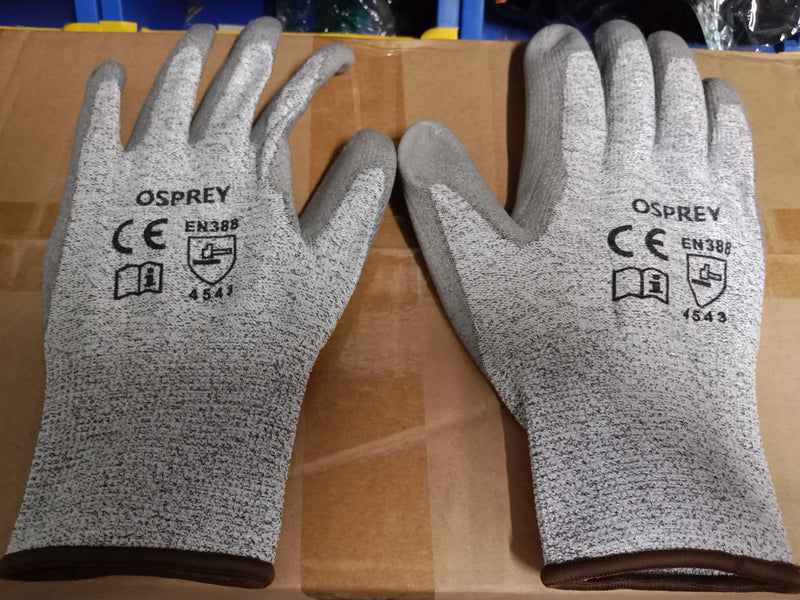 Osprey Anti Cut Glove (4543) Grey Size : 10 (Level 5) | Model : GLOVE-O4543G Glove Osprey 