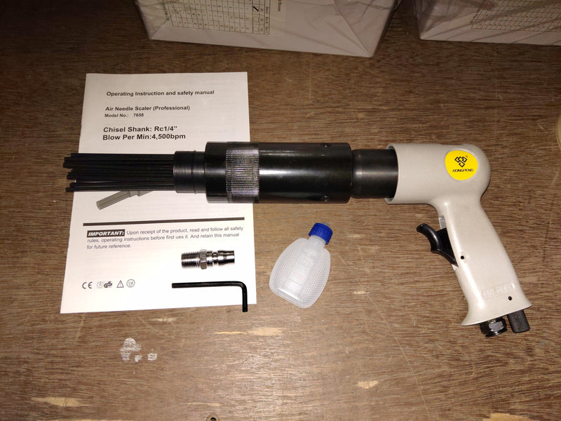RONG PENG Needle Scaler (Air Chisel / Rust Hammer) Set | Model : AT-RP7658 Air Chisel Rong Peng 