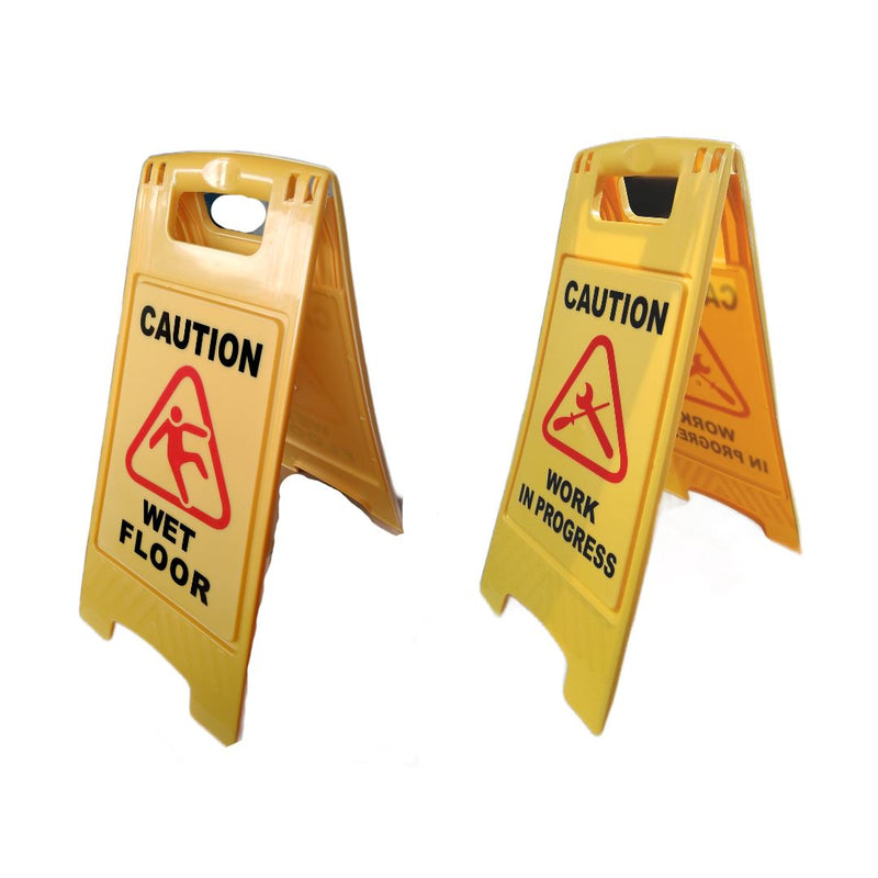 Safety Caution Warning A Stand Sign Board "Wet Floor" or "Work In Progress" | Model: SIGN-7604- Sign Board Aiko 