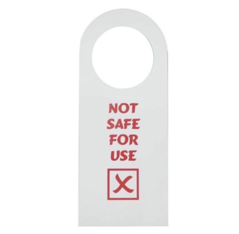 Scaffold Tag (Not Safe For Use) | Model : SFD-NSFU