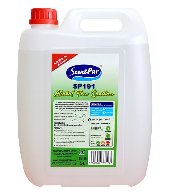 ScentPur 5L Alcohol-free Sanitizer Solution (Liquid Type) | Model : HS3-SP191 Hand Sanitizer ScentPur 
