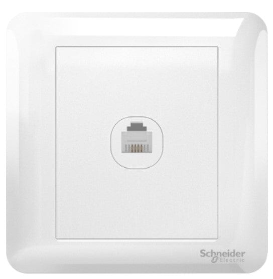 Schneider 1 Gang Telephone Socket | Model : A3G31RJ4-WE Telephone Socket Schneider 