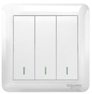 Schneider 10AX 250V 3 Gang 1 Way Switch | Model : A3G33B1A-WE-G2 Control Switch Schneider 