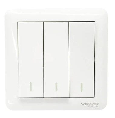 Schneider 10AX 250V 3 Gang 2 Way Switch | Model : A3G33B2A-WE-G2 Control Switch Schneider 