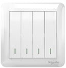 Schneider 10AX 250v 4 Gang 1 Way Switch | Model : A3G34B1A-WE-G2 Control Switch Schneider 