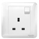 Schneider 13A Single Gang Switched Socket | Model : A3G15-WE-G2 Control Switch Schneider 