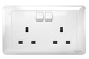 Schneider 13A Twin Gang Switched Socket | Model : A3GT25-WE-G2 Switch Socket Schneider 