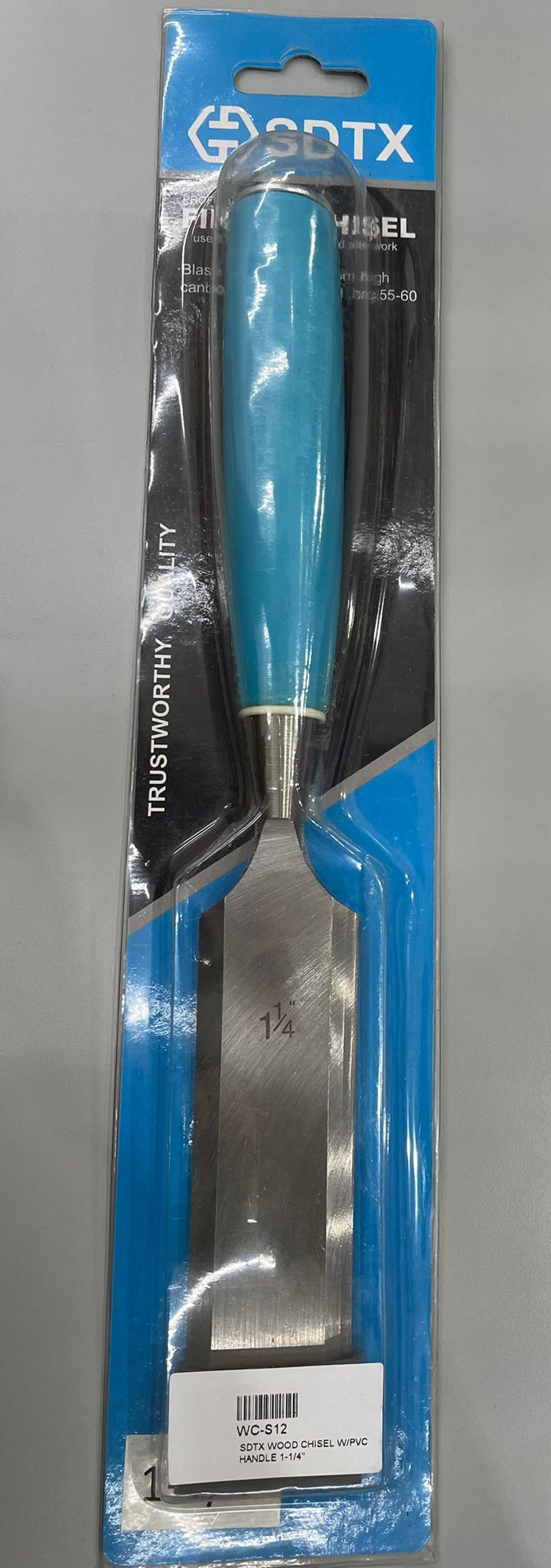 SDTX Wood Chisel With PVC Handle 1-1/4" | Model: WC-S12 Carving Chisels & Gouges SDTX 