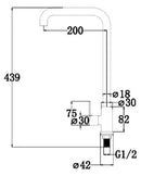 Selleys Chrome Kitchen Sink Tap (L Shape) | Model : SEY-S60902 Water Tap SELLEYS 