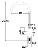 Selleys Chrome Kitchen Sink Tap (U Shape) | Model : SEY-S60202 Water Tap SELLEYS 