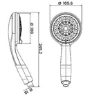 Selleys Premium Shower Head (5 functions) | Model : SEY-S6005-H Shower Head SELLEYS 