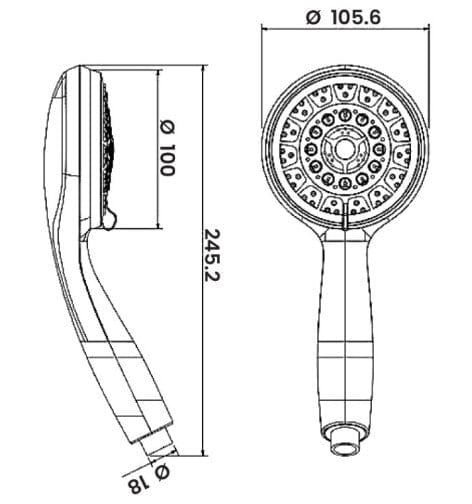 Selleys Premium Shower Head (5 functions) | Model : SEY-S6005-H Shower Head SELLEYS 