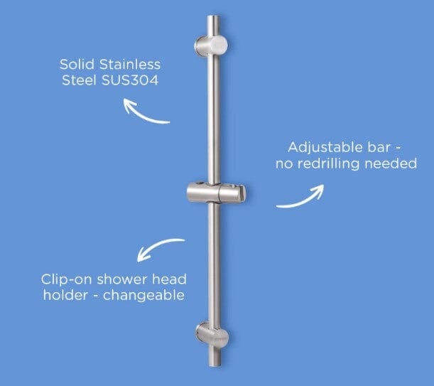 Selleys SUS304 Adjustable Shower Bar | Model : SEY-S6576 Shower Head Holder SELLEYS 