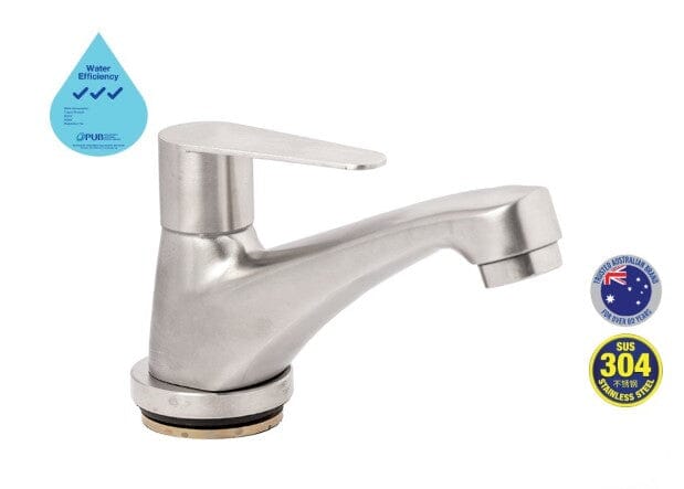 Selleys SUS304 Basin Tap - Flat Handle | Model : SEY-S6002