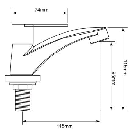 Selleys SUS304 Basin Tap - Flat Handle | Model : SEY-S6002 Water Tap SELLEYS 