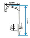 Showy 3502-000 Wand Lever quarter turn SUS 304 S/S "L" Sink tap | Model : SHOWY-3502-000 Tap Showy 
