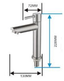 Showy 3506-000 Wand lever quarter turn SUS 304 S/S basin tap (180mm) | Model : SHOWY-3506-000 Tap Showy 