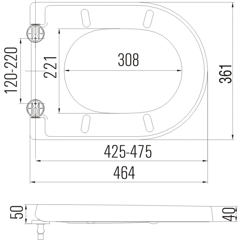 Showy Blanc Soft Close Toilet Seat & Cover 2935 Model SHOWY2935