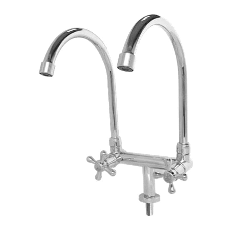 Showy Cross Q-turn Twin Spout Sink Tap 3050-cold Water | Model : SHOWY-3050 Tap Showy 