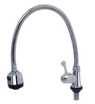 Showy Quarter Turn Single Level Sink Tap come with 50cm Flexible Spout & Aerator | Model : SHOWY-6051F-50 Tap Showy 