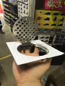 Showy Satin 6" (150mm) x 1.5mm Stainless Steel Adaptable Grating (Toilet Drain Cover) with Stabilizer Pins | Model : SHOWY-2361N Toilet Drain Cover Showy 