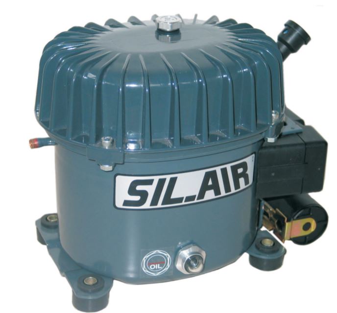 SIL-AIR Compressor 230v, 0.34kw, 50l/min Head Motor | Model : SILAIR-T2134AL Compressors Silair 